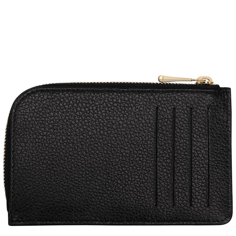 Black Longchamp Le Foulonné Men's Cardholders | 28951-PYHK