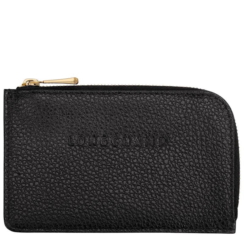 Black Longchamp Le Foulonné Men\'s Cardholders | 28951-PYHK