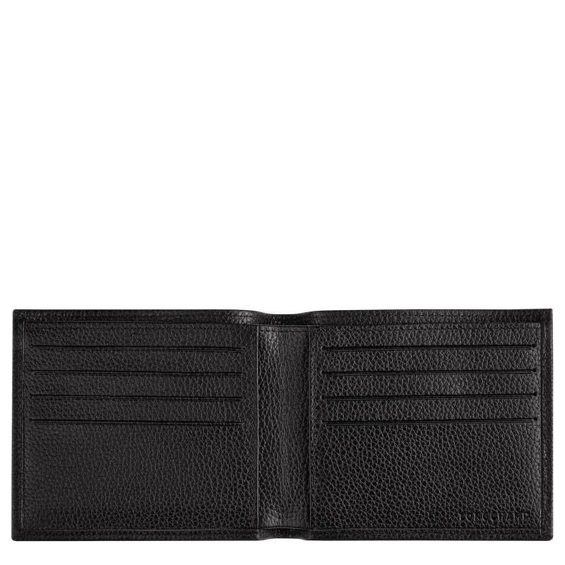 Black Longchamp Le Foulonné Men's Wallets | 01284-DIBA