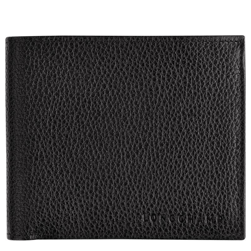 Black Longchamp Le Foulonné Men\'s Wallets | 01284-DIBA