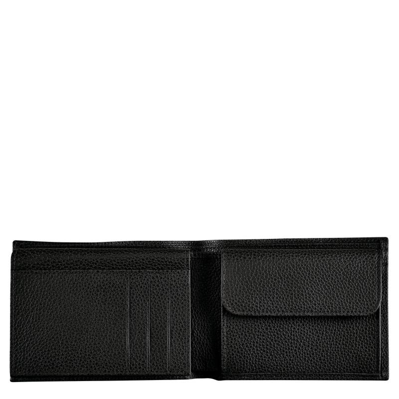 Black Longchamp Le Foulonné Men's Wallets | 74853-ODLA