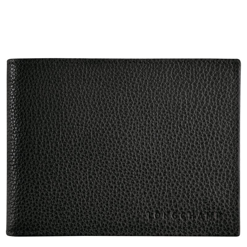 Black Longchamp Le Foulonné Men\'s Wallets | 74853-ODLA