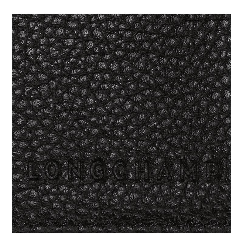 Black Longchamp Le Foulonné Passport cover Women's Passport Bag | 69172-SBGA