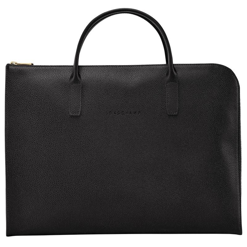 Black Longchamp Le Foulonné S Men\'s Briefcase | 27168-EUXF