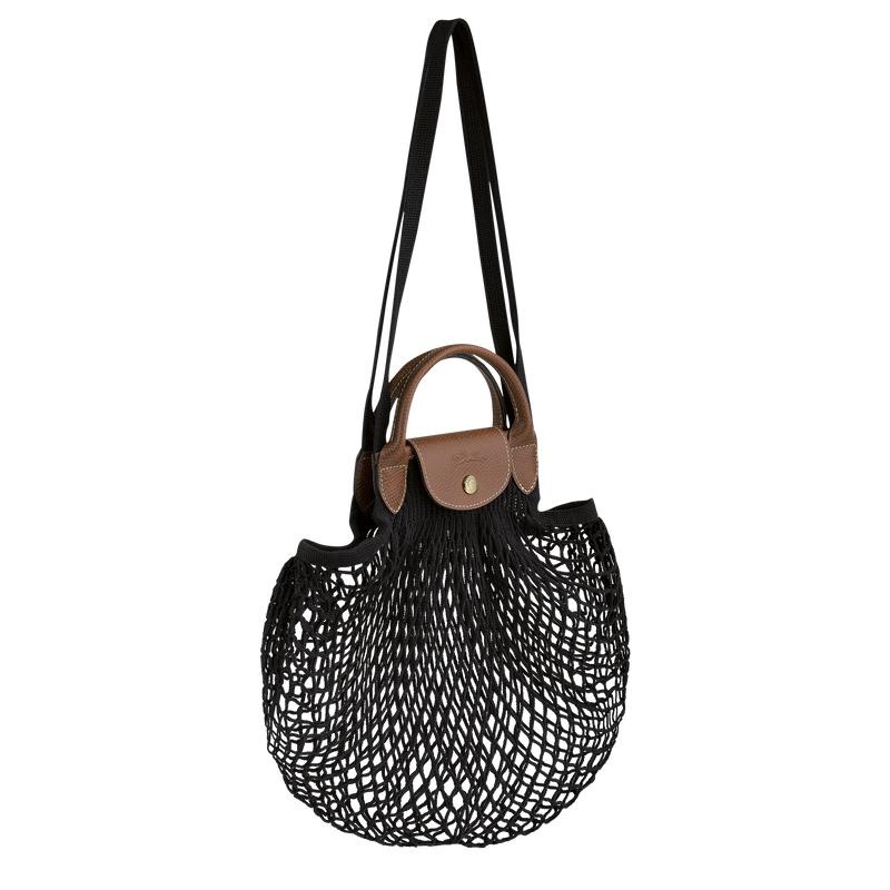 Black Longchamp Le Pliage Filet L Women's Mesh Bag | 79156-LFKE