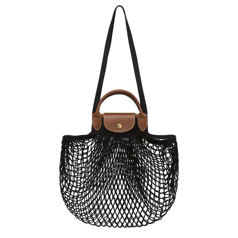 Black Longchamp Le Pliage Filet L Women\'s Mesh Bag | 79156-LFKE