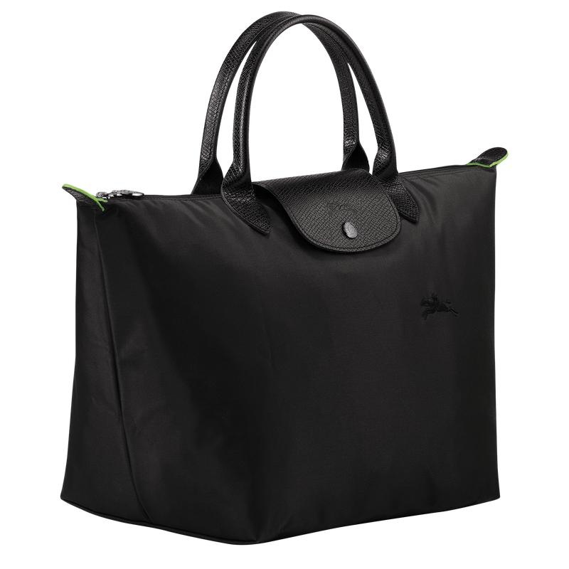 Black Longchamp Le Pliage Green M Women's Handbags | 49715-MKLQ