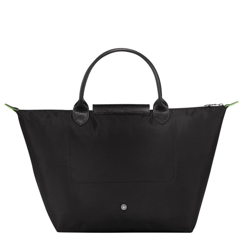 Black Longchamp Le Pliage Green M Women's Handbags | 49715-MKLQ