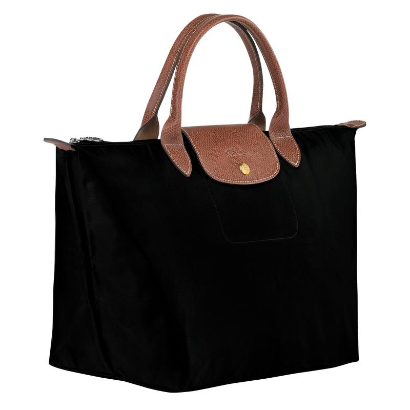 Black Longchamp Le Pliage Original M Women's Handbags | 53082-LEVQ