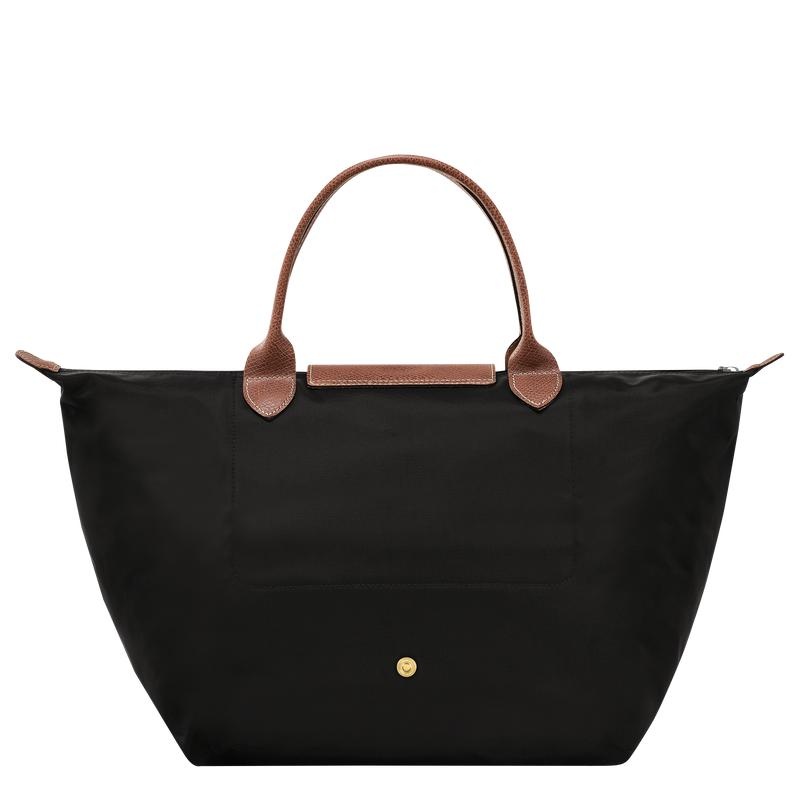 Black Longchamp Le Pliage Original M Women's Handbags | 53082-LEVQ