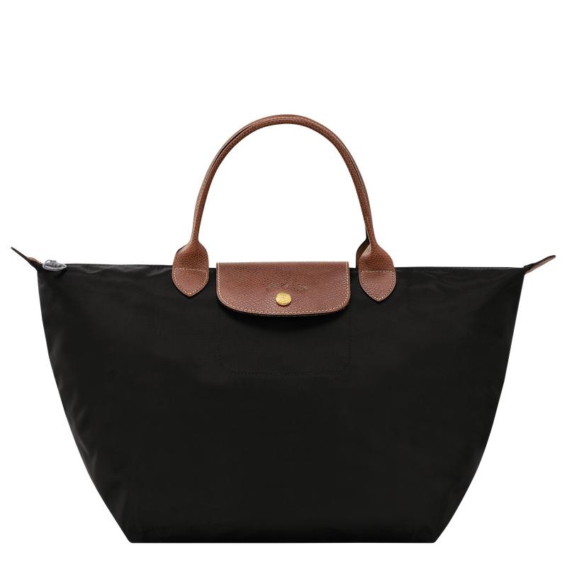 Black Longchamp Le Pliage Original M Women\'s Handbags | 53082-LEVQ