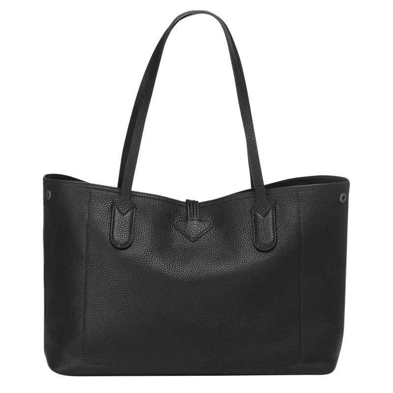 Black Longchamp Roseau Essential L Women's Tote Bag | 42809-BNOK