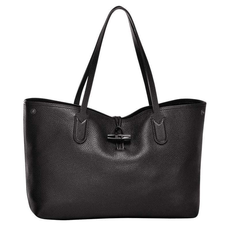 Black Longchamp Roseau Essential L Women\'s Tote Bag | 42809-BNOK