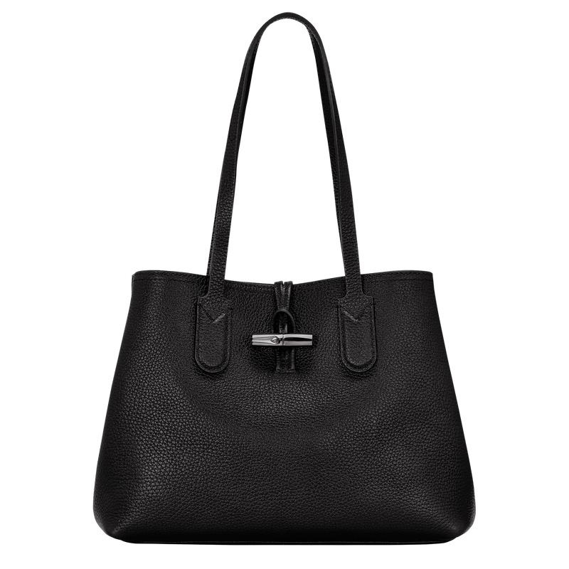 Black Longchamp Roseau Essential M Women\'s Tote Bag | 76524-TYUM