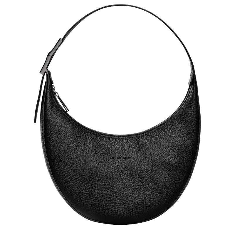 Black Longchamp Roseau Essential M Women\'s Hobo Bags | 02653-ZQBD