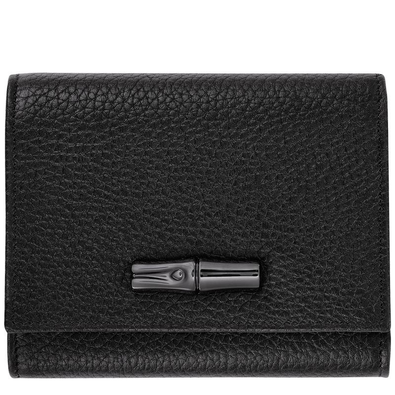 Black Longchamp Roseau Essential Women\'s Wallets | 06731-RJHW