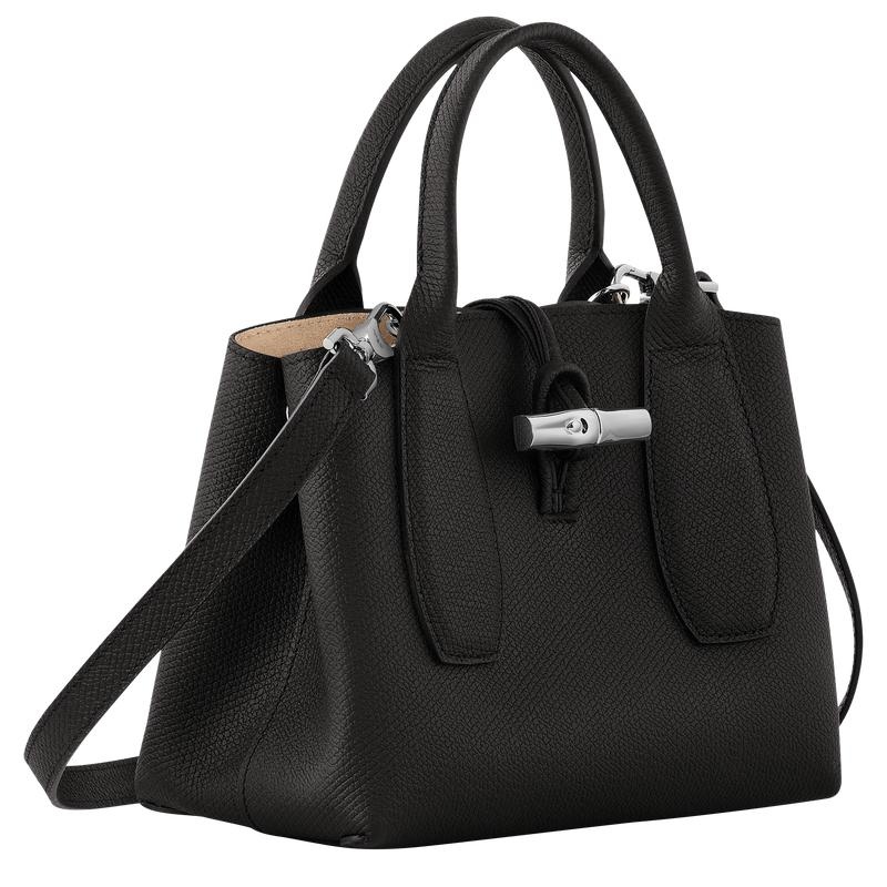 Black Longchamp Roseau S Women's Handbags | 43718-ZTBY