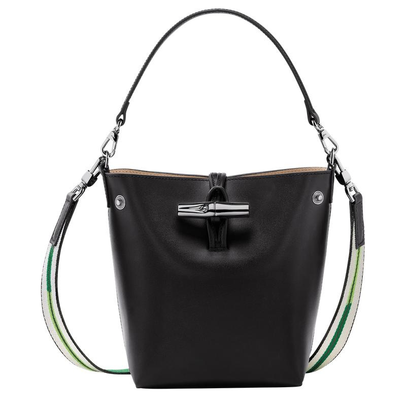 Black Longchamp Roseau XS Women\'s Bucket Bag | 24615-DRFC