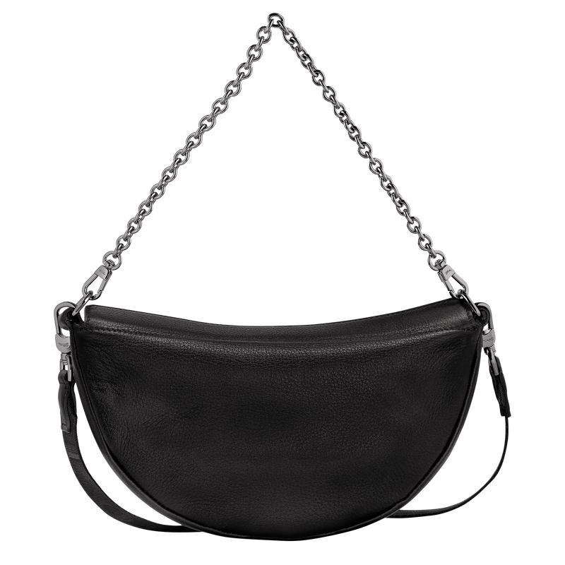 Black Longchamp Smile S Women's Crossbody Bags | 52176-BZRQ