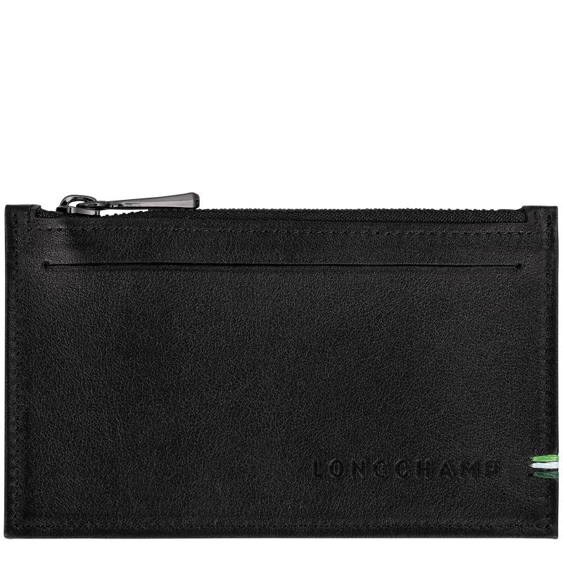 Black Longchamp sur Seine Men\'s Coin Purses | 02791-FZED