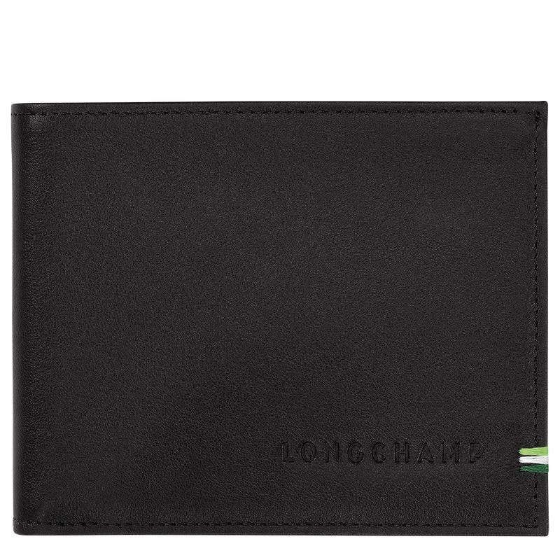 Black Longchamp sur Seine Men\'s Wallets | 76918-LXAG