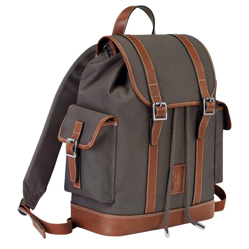 Brown Longchamp Boxford Men's Backpacks | 89437-LSUK