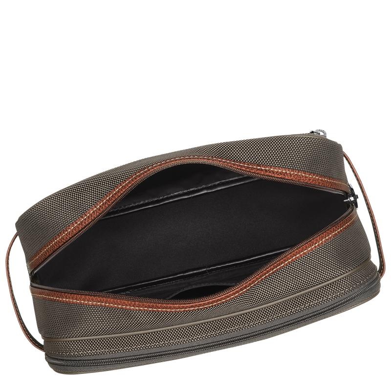 Brown Longchamp Boxford Men's Toiletry Bags | 97312-IAYR