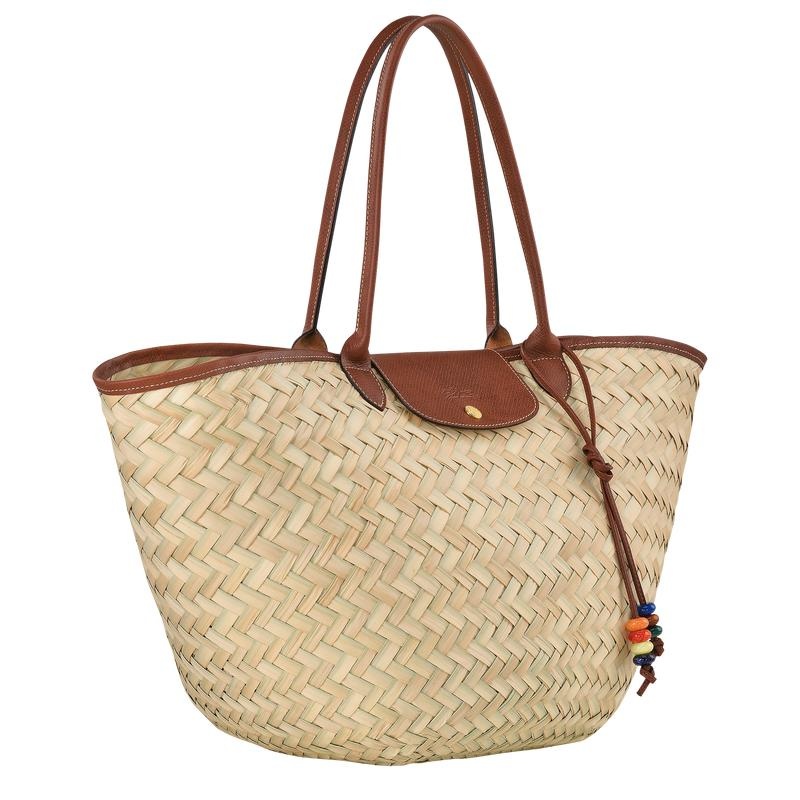 Brown Longchamp Le Panier Pliage XL Women's Basket Bag | 73409-RQGO