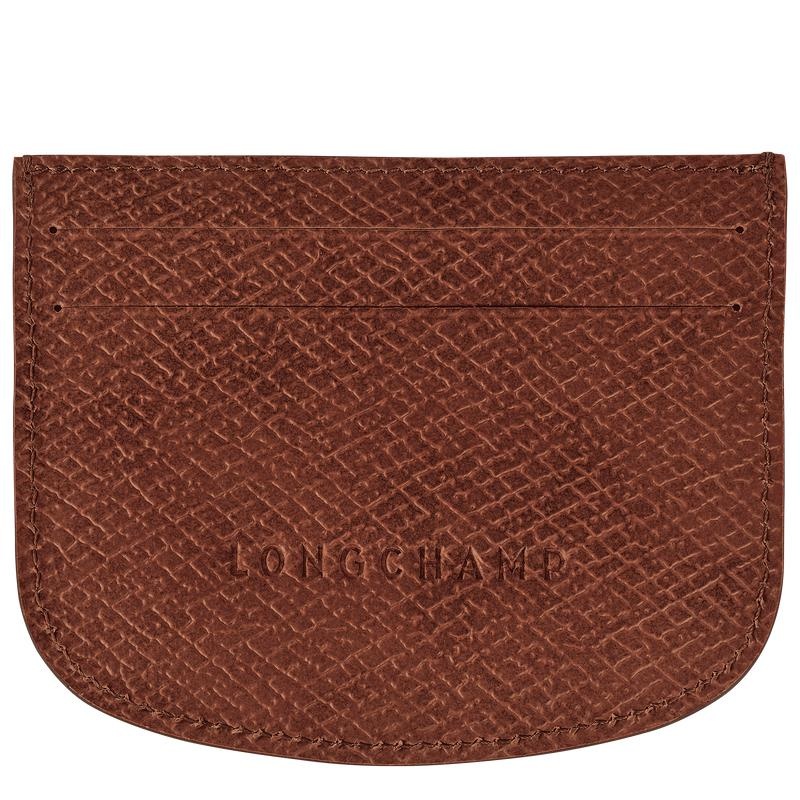 Brown Longchamp Épure Women's Cardholders | 41702-PLFG