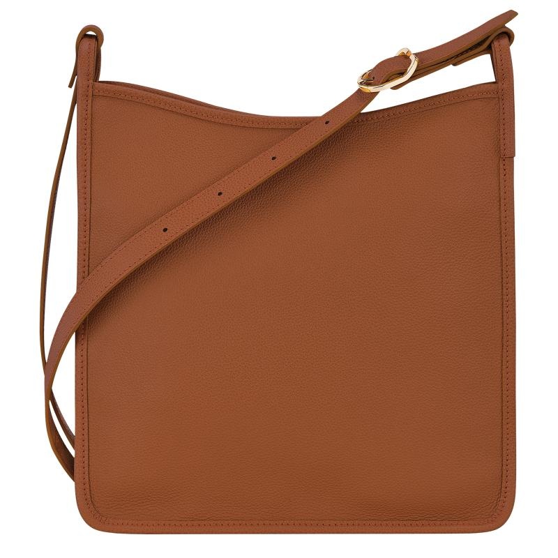 Caramel Brown Longchamp Le Foulonné M Women's Crossbody Bags | 27035-OADG