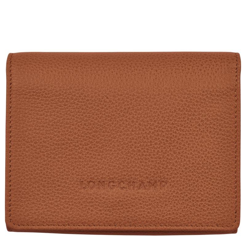 Caramel Brown Longchamp Le Foulonné Men\'s Wallets | 70186-CPJM