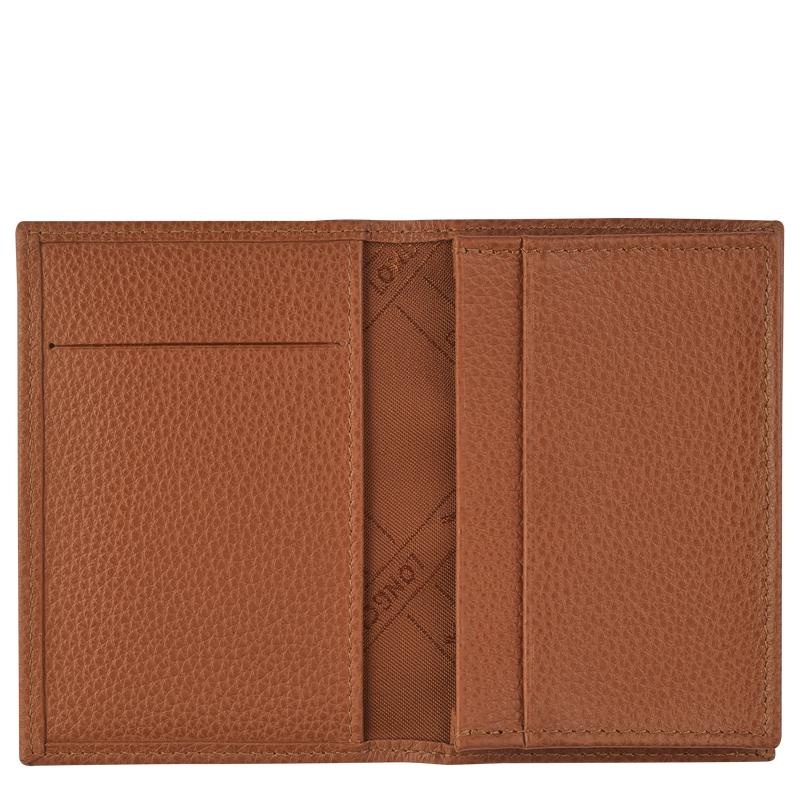 Caramel Brown Longchamp Le Foulonné Men's Cardholders | 84630-CNLX