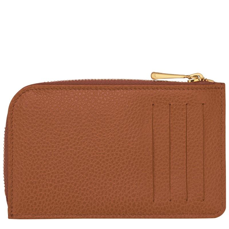 Caramel Brown Longchamp Le Foulonné Men's Cardholders | 10297-NPMD