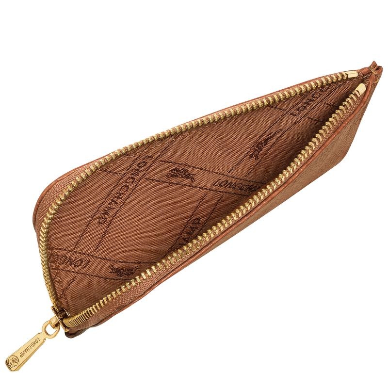 Caramel Brown Longchamp Le Foulonné Men's Cardholders | 10297-NPMD