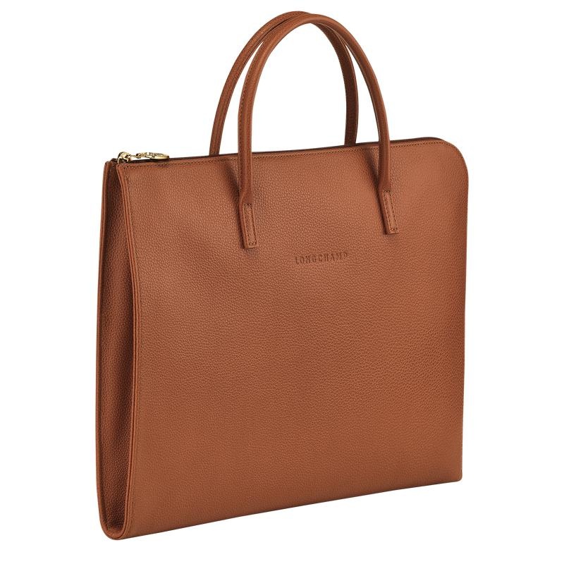 Caramel Brown Longchamp Le Foulonné S Men's Briefcase | 91453-QZSC