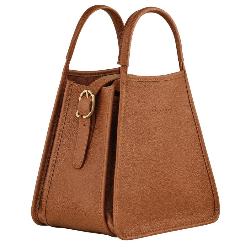 Caramel Brown Longchamp Le Foulonné S Women's Handbags | 51427-FLXU