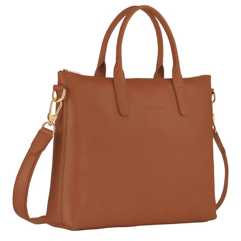 Caramel Brown Longchamp Le Foulonné S Women's Briefcase | 42193-SGHN