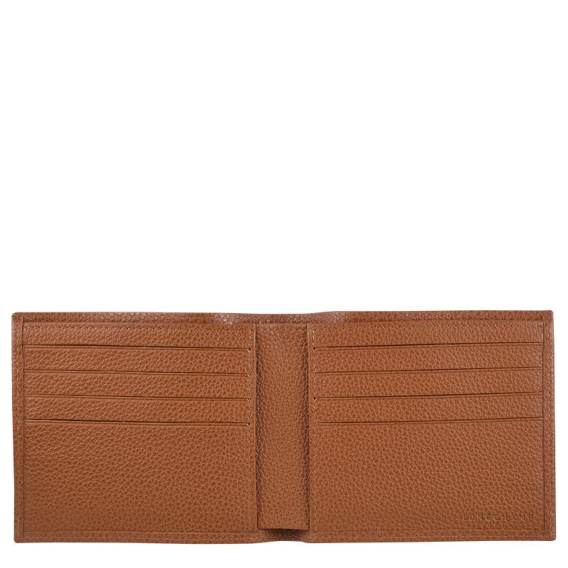 Caramel Brown Longchamp Le Foulonné Women's Wallets | 45728-TQUZ