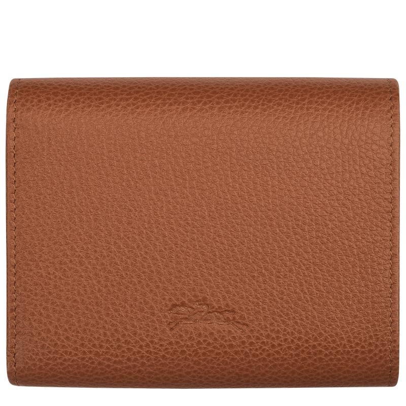 Caramel Brown Longchamp Le Foulonné Women's Wallets | 96784-TCDW