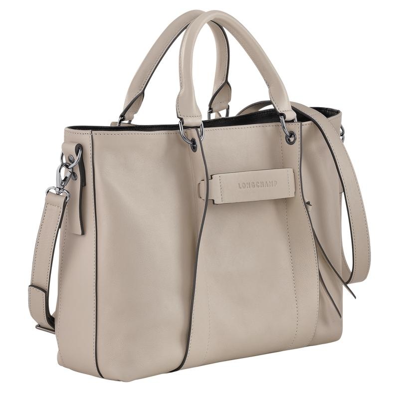 Clay Grey Longchamp 3D L Women's Handbags | 20671-ASHQ