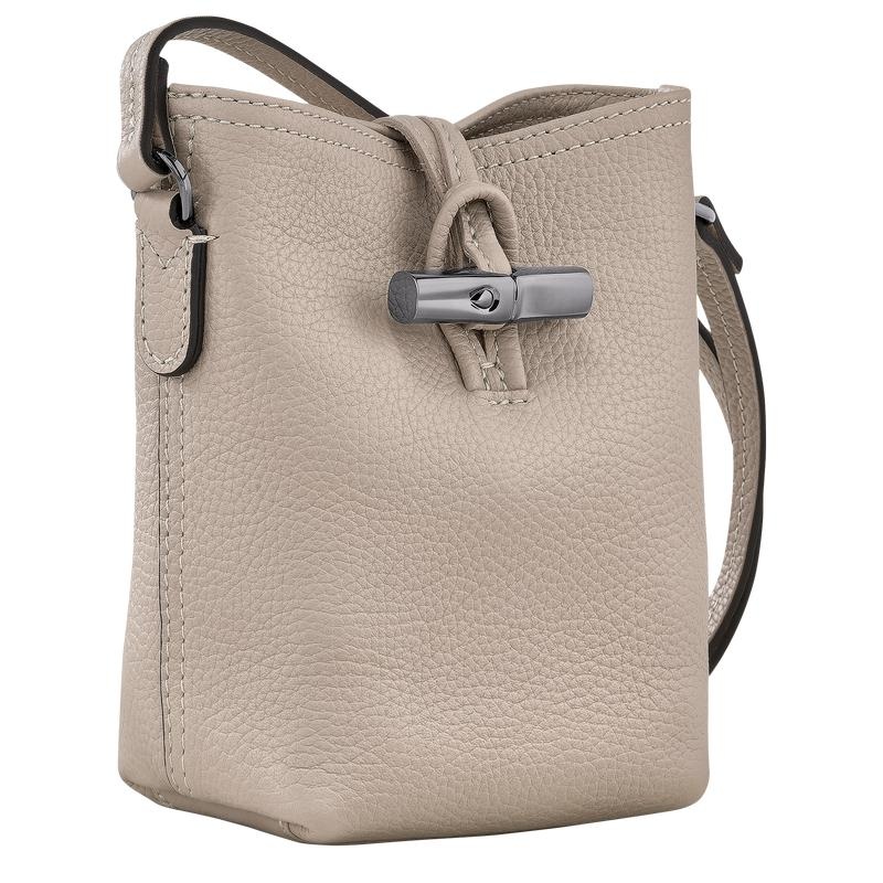 Clay Grey Longchamp Roseau Essential XS Women's Crossbody Bags | 48271-HUOK