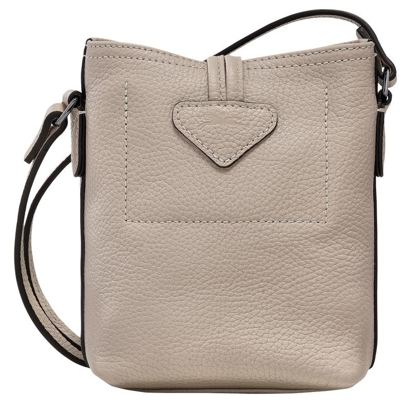 Clay Grey Longchamp Roseau Essential XS Women's Crossbody Bags | 48271-HUOK