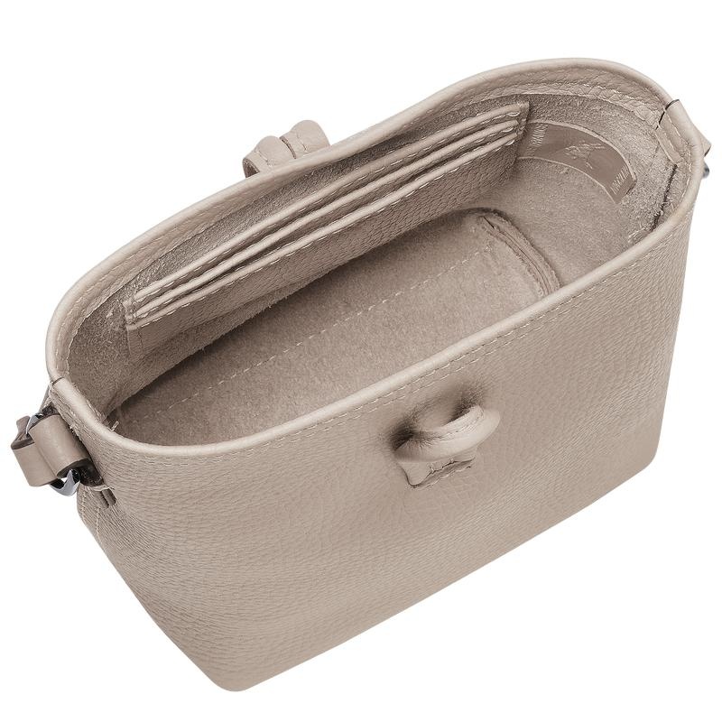 Clay Grey Longchamp Roseau Essential XS Women's Crossbody Bags | 48271-HUOK