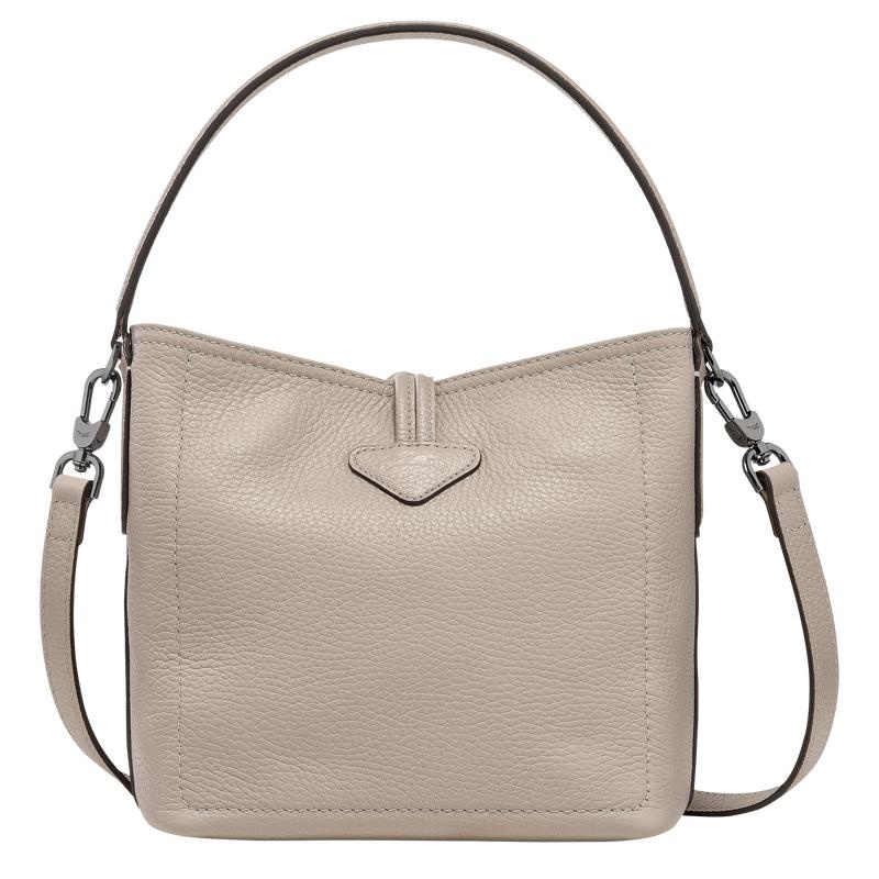 Clay Grey Longchamp Roseau Essential XS Women's Bucket Bag | 71094-XZRY