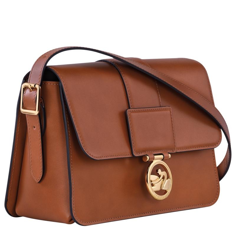 Cognac Brown Longchamp Box-Trot M Women's Crossbody Bags | 85346-OWKT