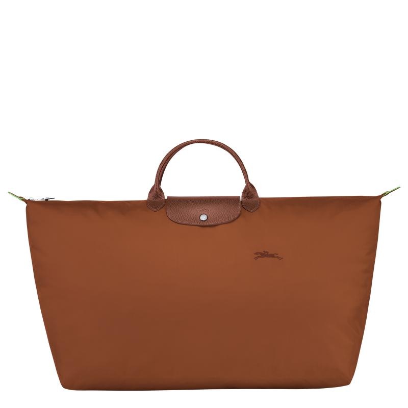 Cognac Brown Longchamp Le Pliage Green M Women\'s Travel Bags | 38410-BKCQ