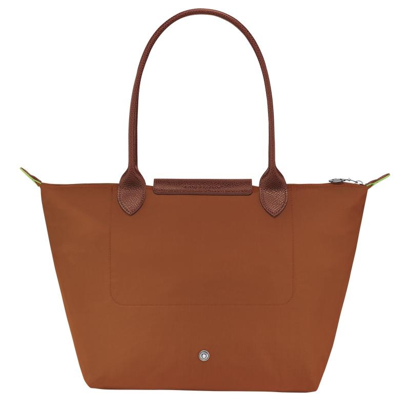 Cognac Brown Longchamp Le Pliage Green M Women's Tote Bag | 13940-VOEX