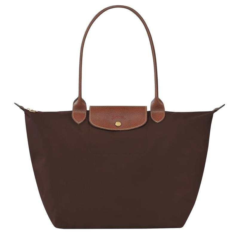 Ebony Brown Longchamp Le Pliage Original L Women\'s Tote Bag | 74081-GQRE