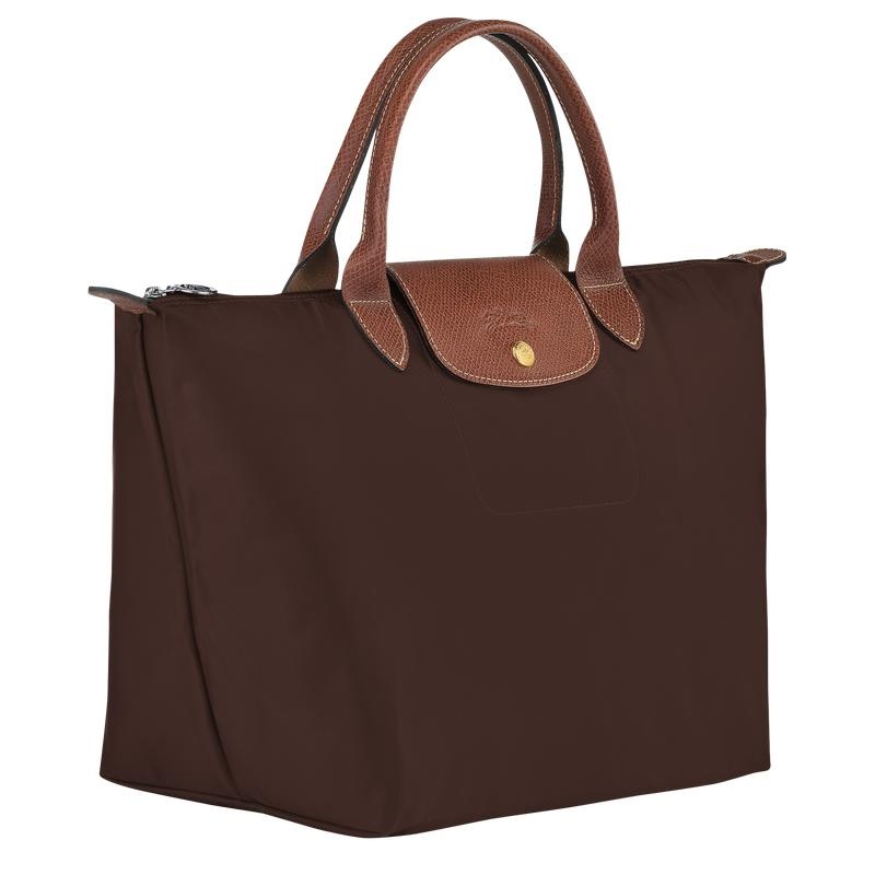 Ebony Brown Longchamp Le Pliage Original M Women's Handbags | 69054-UYQD