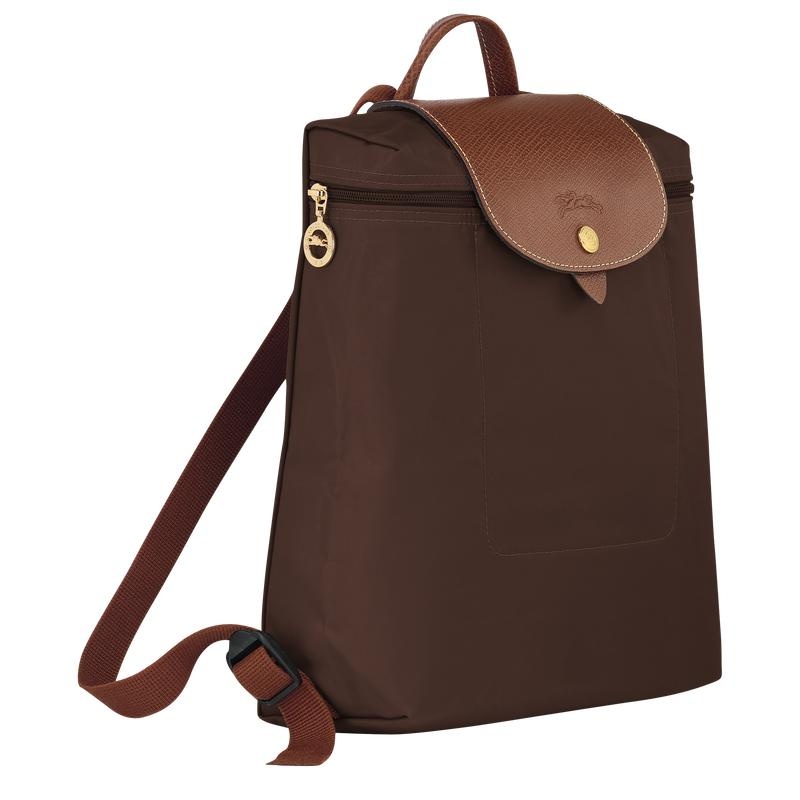 Ebony Brown Longchamp Le Pliage Original M Men's Backpacks | 32651-RBGI